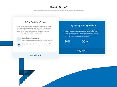 How it Works - Landing Section apply now arrow geometric design how how it works options pricing tranding two options ui ux