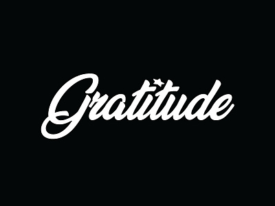 Gratitude branding logo script type typeart typography