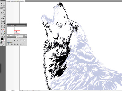 Wip illustrator pen tool vector wip wolf work in progress