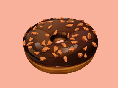 Chocolate donut donut vector