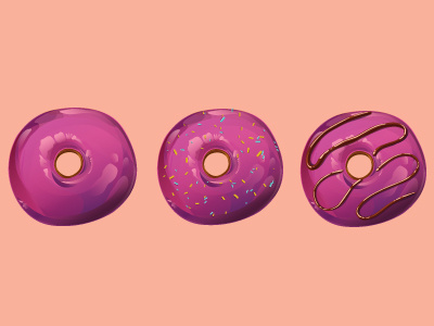 Pink donut options donuts pink vector