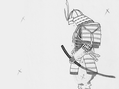 Samurai sketch illustration sketch