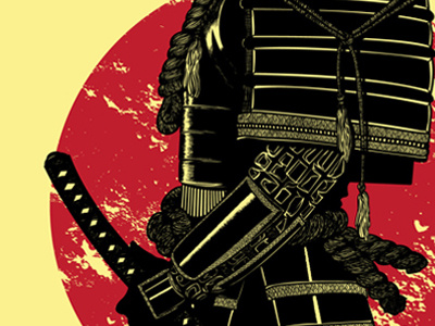 The Headless Samurai illustration vector
