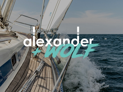 Alexander + Wolf logo branding