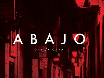 Abajo - Gin and Cava bar branding bar barcelona bcn branding cava drink food gin logo