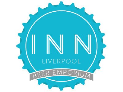 Inn- Beer Emporium Logo bar beer blue branding grey identity liverpool logo design