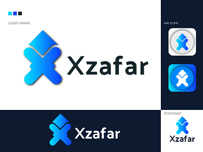 xzafar logo app app logo app logo design awesome logo branding business logo colorful logo creative design creative logo design dribbble best shot logo logodesign minimalist logo modern logo professional logo super logo trandy logo x logo xzafar logo