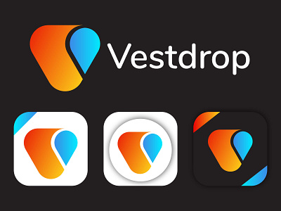 modern minimalist logo I Vestdrop logo