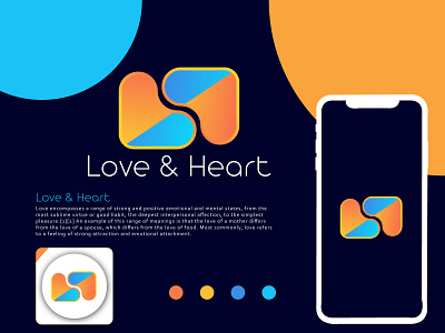 Love & heart logo I modern logo design