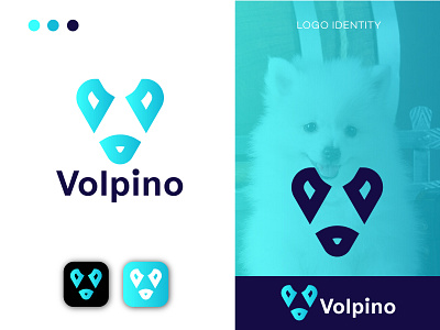 Modern volpino logo design