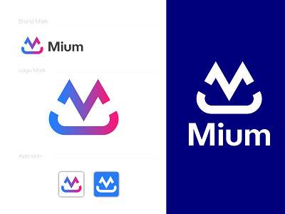 Modern Mium logo design app logo branding design logo logo design minimalist logo mium mium logo modern logo modern mium logo professional logo