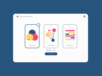 Daily UI :: 064 / Select User Type app branding daily100challenge dailyui dailyui064 dailyuichallenge design developer icon logo select user type ui uidesign uidesigner user interface user type ux uxdesigner uxuidesign web