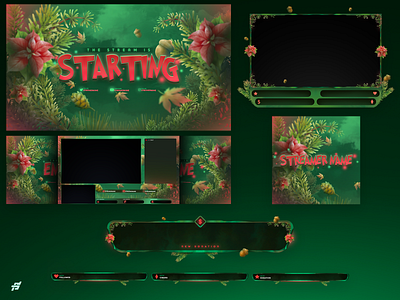 XMAS World Stream Package design graphic design livestream overlay stream designs stream packs twitch twitch designs