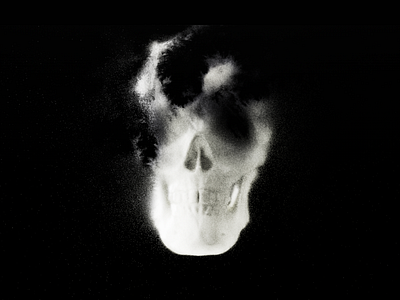 Particles in Arnold 3d arnold c4d illustration skull