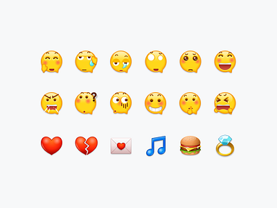 Emojis Part.2 angry chat couple emoji face happy icons logo love sad