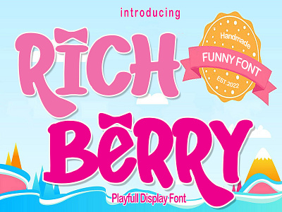 Rich Berry - Playfull Display Font branding font graphic design logo typography