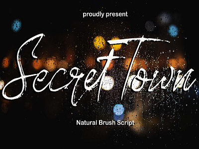 Secret Town - Natural Brush Script branding design font graphic design logo typography