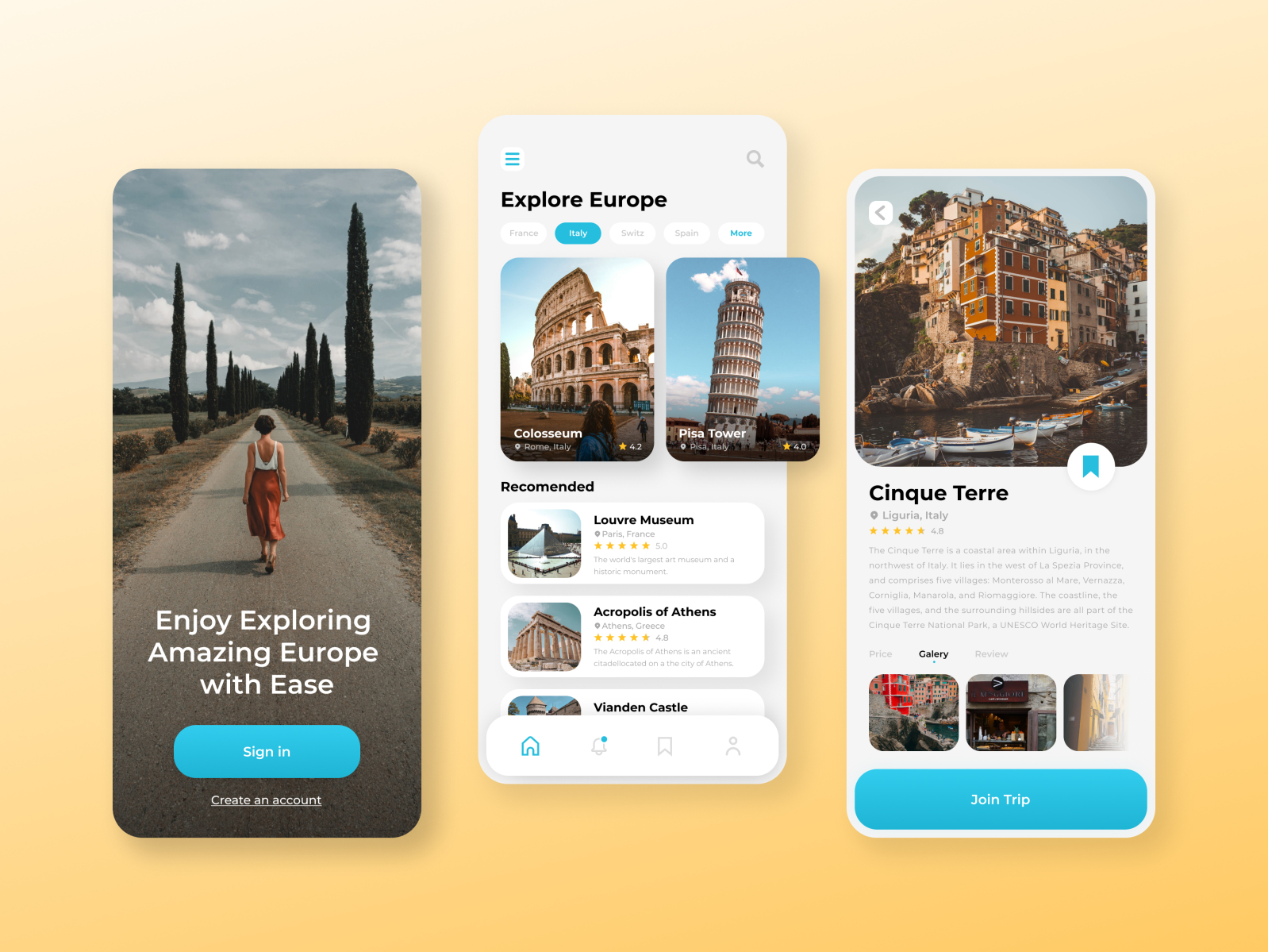 Travel App by Tosan Garditama on Dribbble