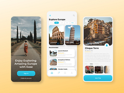 Travel App android app app application exploration interface ios app mobile app mobile ui travel travel app ui ui design ux ux design
