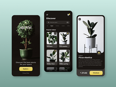 Plant Shop App android app app application exploration interface ios app mobile app mobile ui plant plant shop ui ui design ux ux design