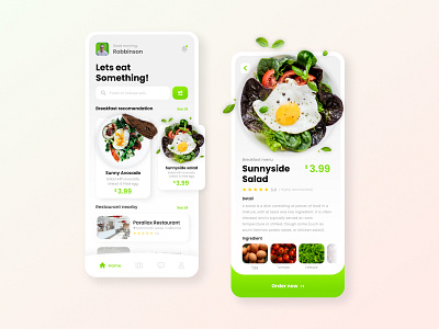 Breakfast Order App android app app application breakfast exploration food food app interface ios app mobile app mobile ui salad ui ui design ux ux design