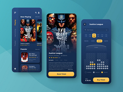 Movie Ticket Booking App android app application exploration interface ios app mobile app mobile ui movie movie app movie ticket ticket ticket booking app ui ui design ux design