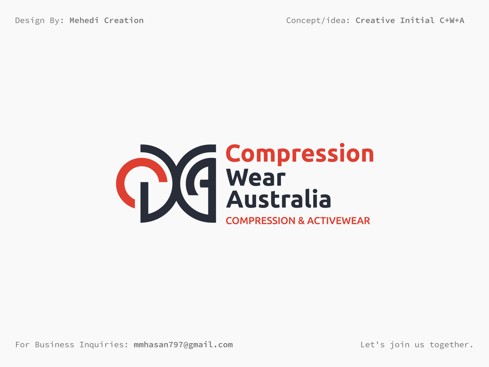 Compression Wear Australia logo design by Mehedi Creation on Dribbble