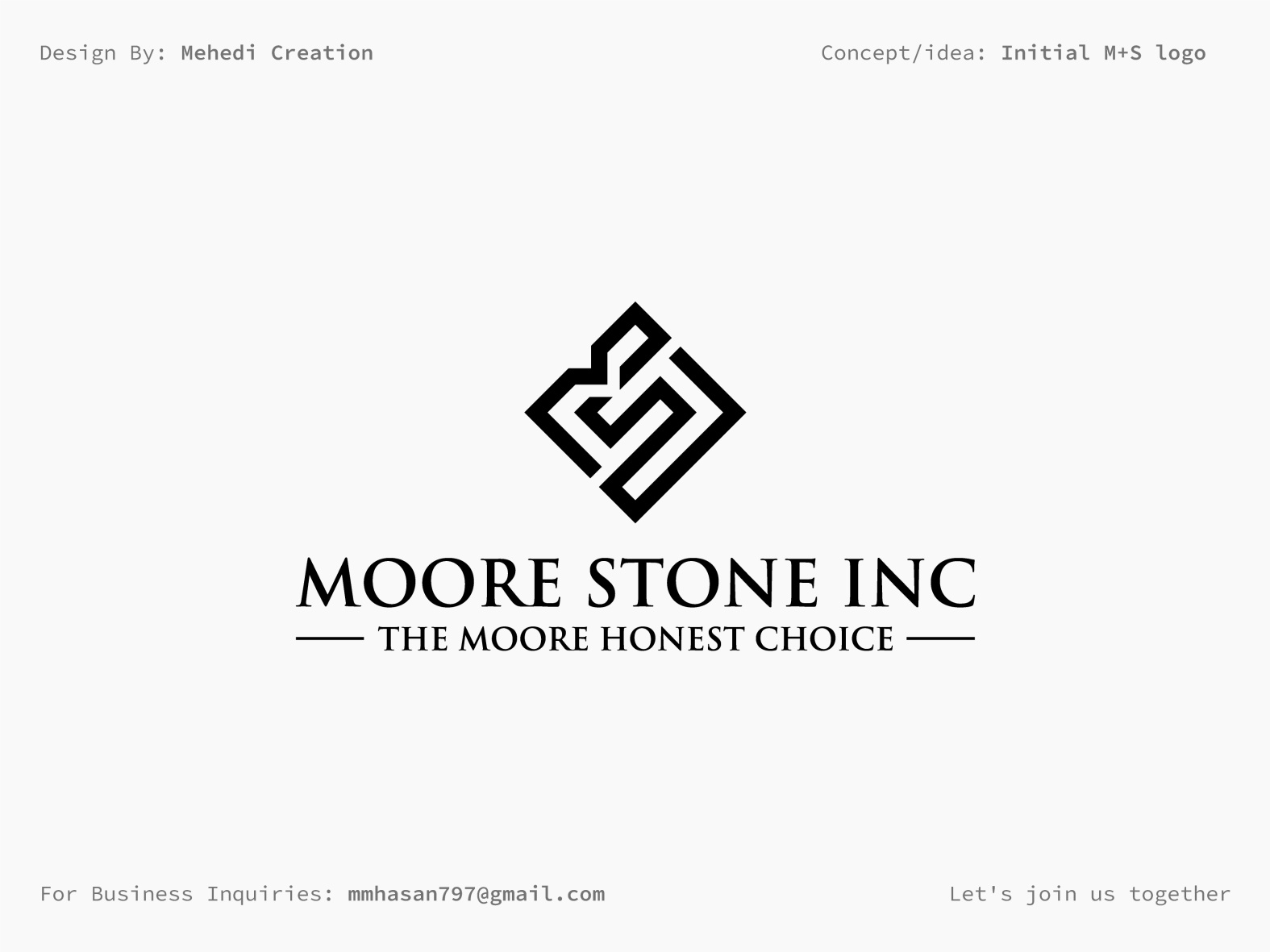 MOORE STONE INC LOGO DESIGN by Mehedi Creation on Dribbble