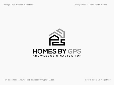 HOMES BY GPS - LOGO DESIGN