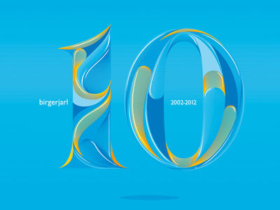 Birger Jarl - 10th Anniversary digits illustrator type vector