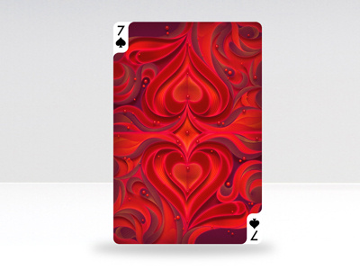 Creative Cards - Seven of Spades digits illustrator type vector