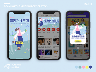 Roaming The Kingdom Of Sci.&Tech. banner design 插画