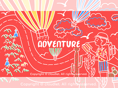 Adventure design doodle 插画