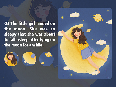good night story3 girl goodnight illustration moon sleep
