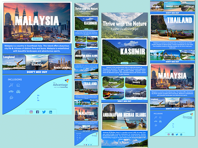 Emailer for Travel Agency branding colorful art design emailer graphic design icon illustration infography logo travel vector