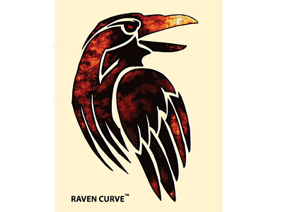 Raven Curve brand logo app bird illustration bird logo branding design icon illustration logo ui vector web website
