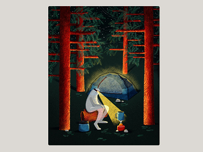 Ghost Camping camping digital illustration ghost illustration outdoors