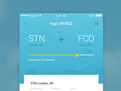 Flight App Idea app design flight mobile tracker ui