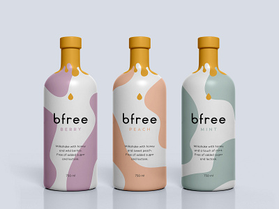 packaging design - bfree milkshake