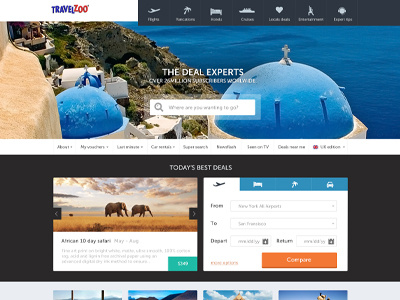 Travel Zoo booking flights search travel web