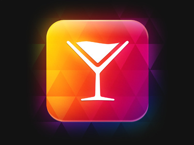 Flavours App Icon app cocktail color colour drink gradient icon