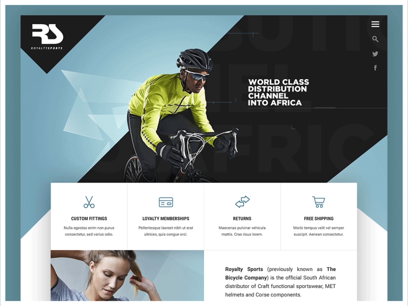 Cycle sportswear website blocks cycle diagonal sportswear ui website