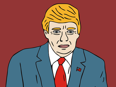 Donald Trump illustration portrait president republican vector white house