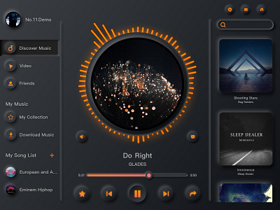 Music Player app design icon ui ux website