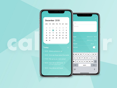 Calendar app design ui