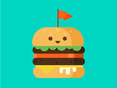 Burger burger character food illustration