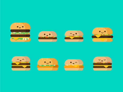 Burgers Mcdonalds burgers character illustration