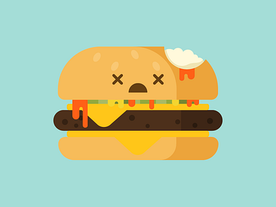 Infected burger burger food halloween illustration pounder quarter zombie