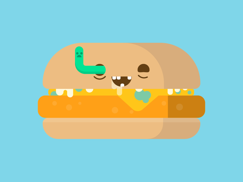 Happy Halloween illustration character food burger zombie halloween