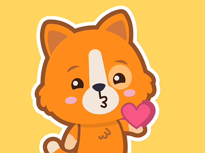 Renji The Cat appstore cat character cute design imessage ios orange stickers